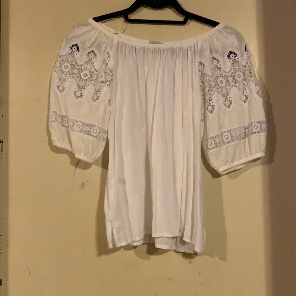 Never worn off the shoulder white blouse